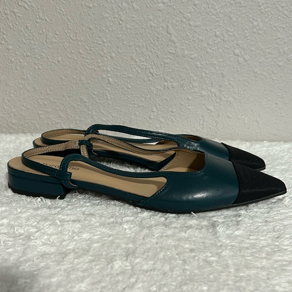 Chic Teal and Black Women's Loafers - Picture 1 of 8